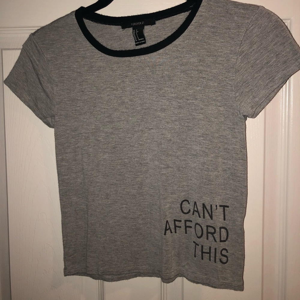 Grey crop top from Forever 21